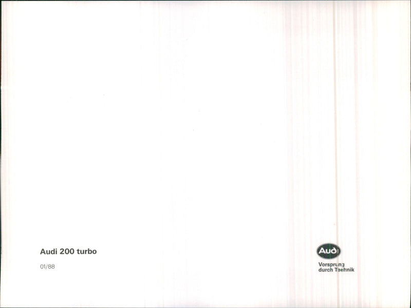 1988 Audi 200 Turbo - Vintage Photograph