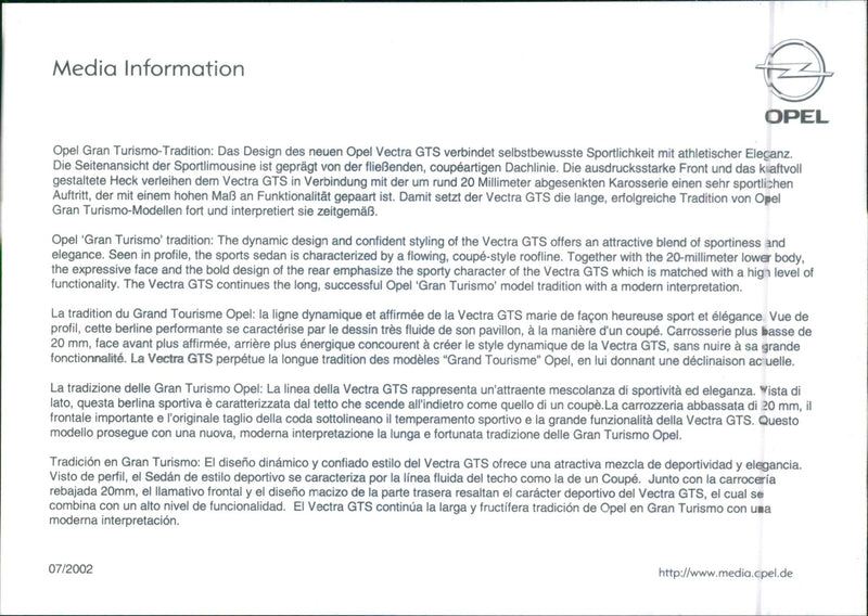 Opel Vectra GTS - Vintage Photograph