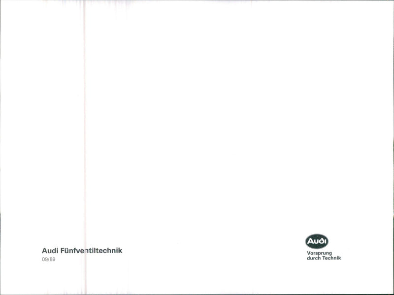 1989 Audi five-valve Technology - Vintage Photograph