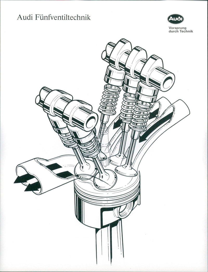 Audi five-valve Technology - Vintage Photograph