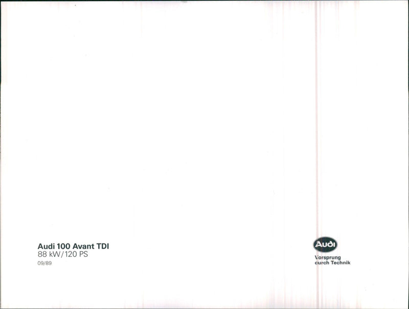 1989 Audi 100 Avant TDI - Vintage Photograph