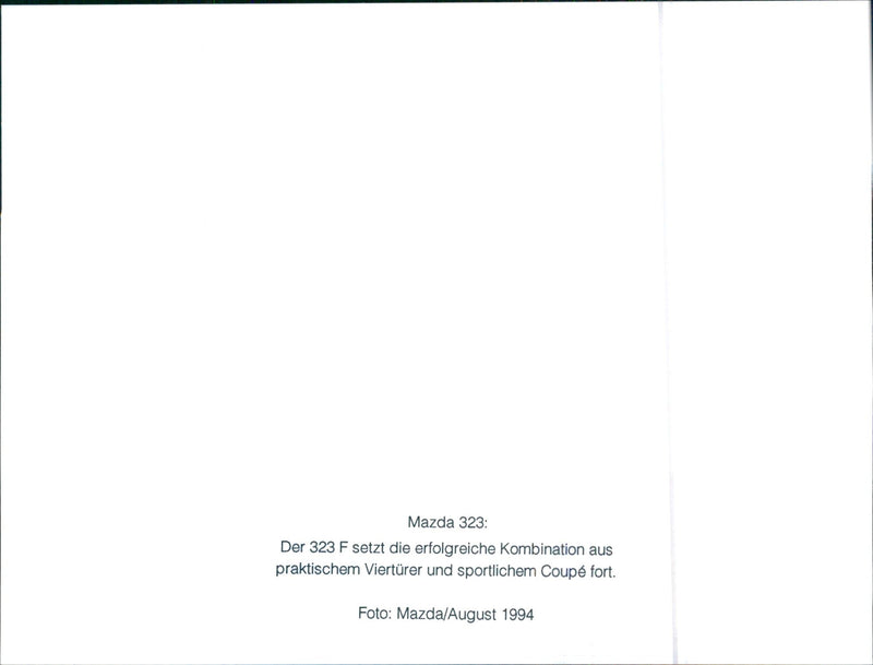 1994 Mazda 323 F - Vintage Photograph