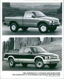1994 Chevrolet S-10 Pickup 4WD W/ZR2 (top) and 1994 Chevrolet S-10 Extended Cab Pickup 4WD (bottom) - Vintage Photograph