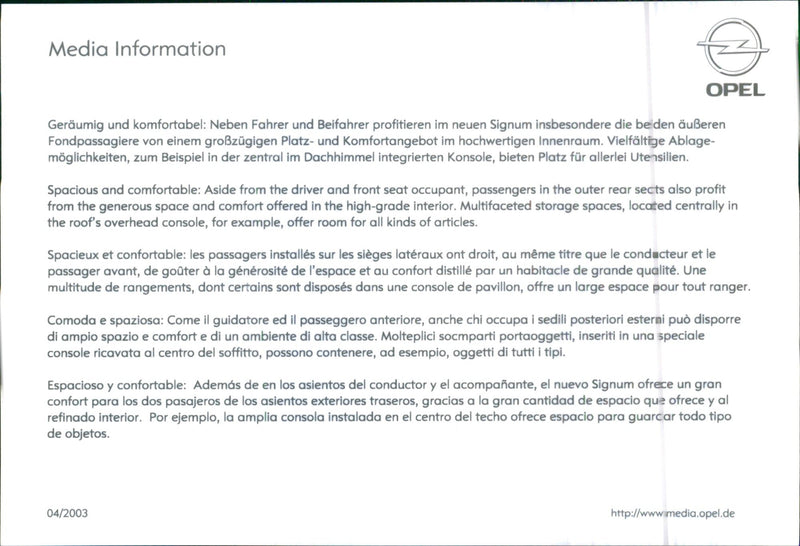 Opel Signum - Vintage Photograph