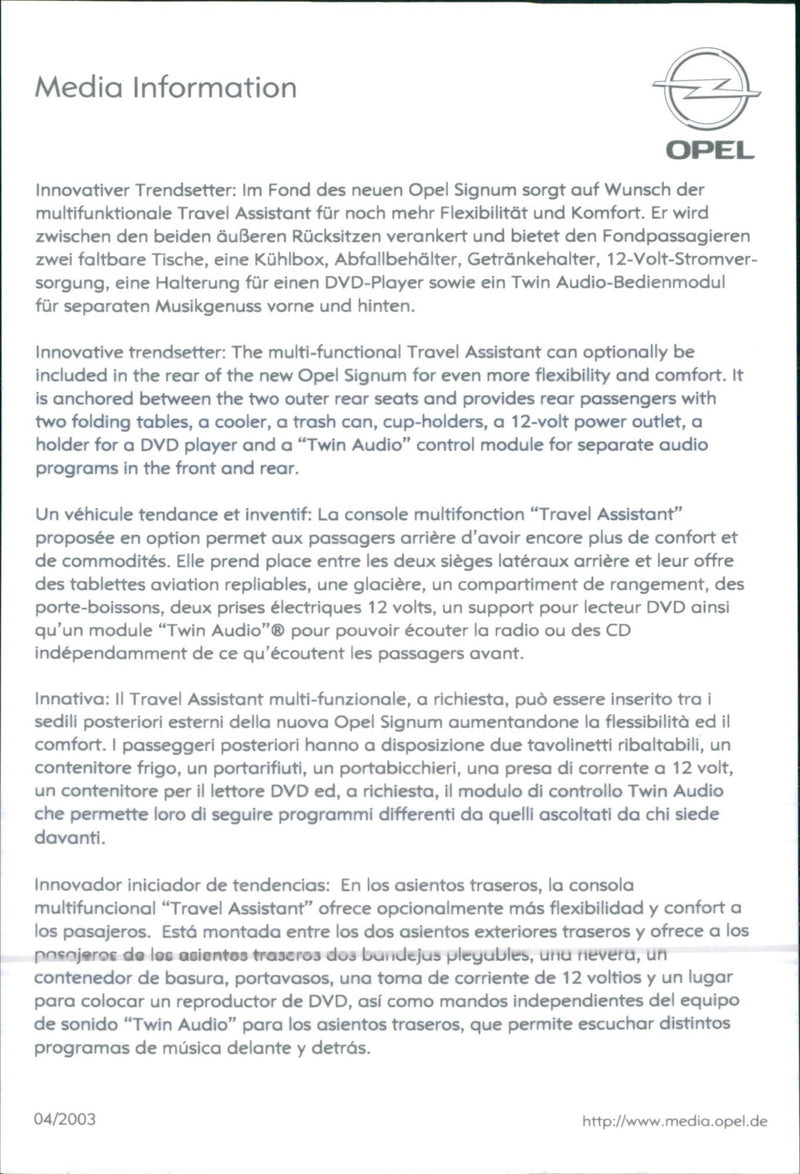 Opel Signum - Vintage Photograph