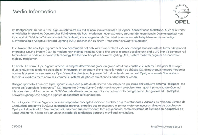 Opel Signum - Vintage Photograph