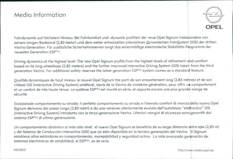 Opel Signum - Vintage Photograph