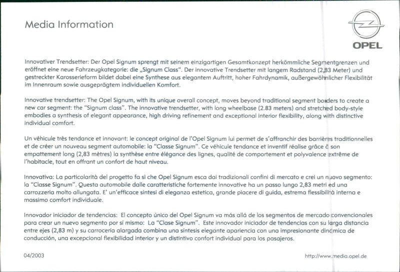 Opel Signum - Vintage Photograph