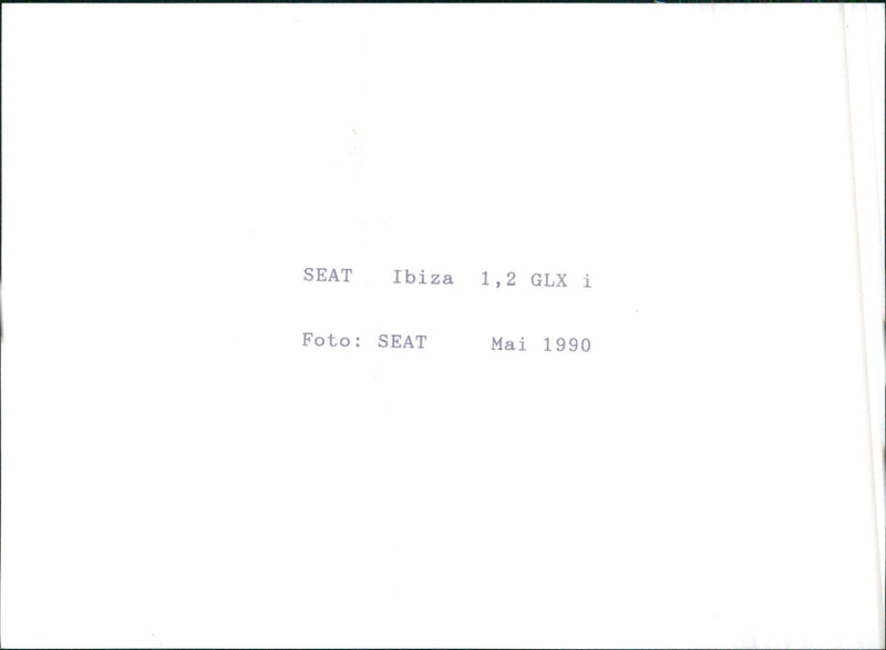 1990 Seat Ibiza 1.2 GLX i - Vintage Photograph