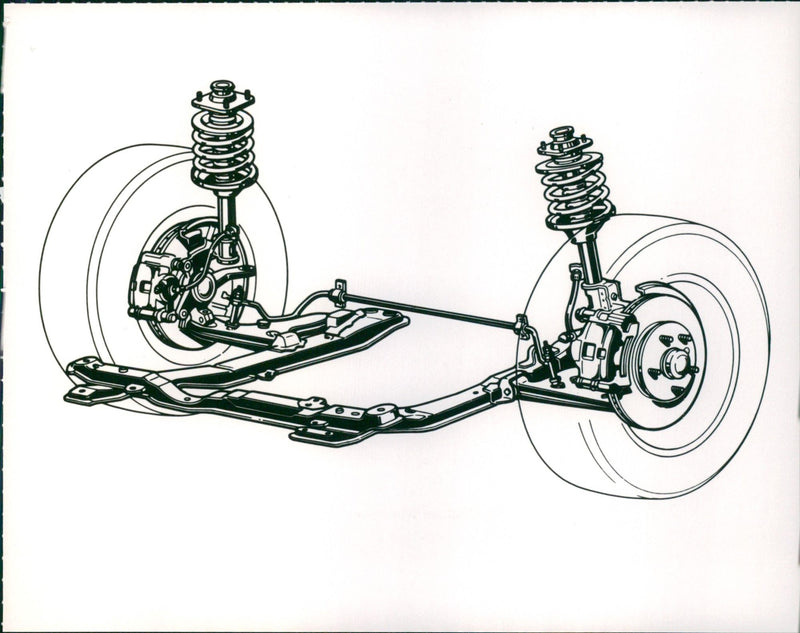 1987 Mazda 626 Front Axle - Vintage Photograph