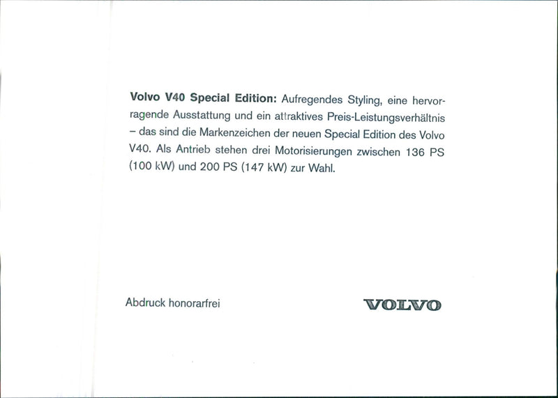 Volvo S40 Special Edition - Vintage Photograph