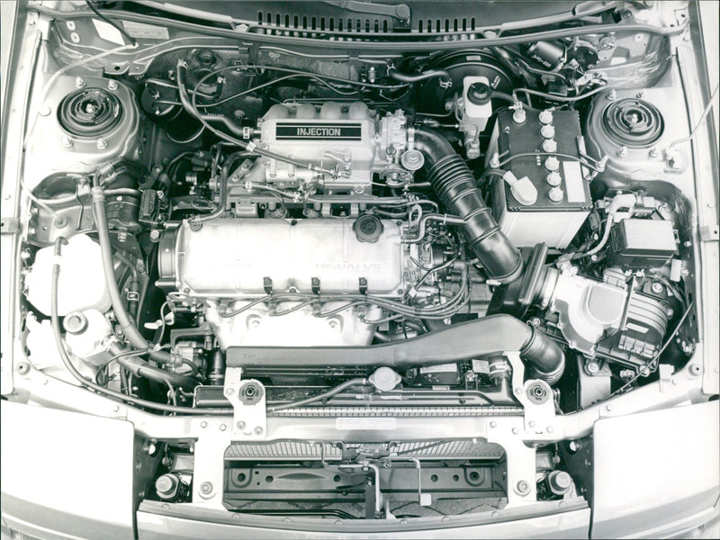 1989 Mazda 323 1.9 Liter Engine - Vintage Photograph