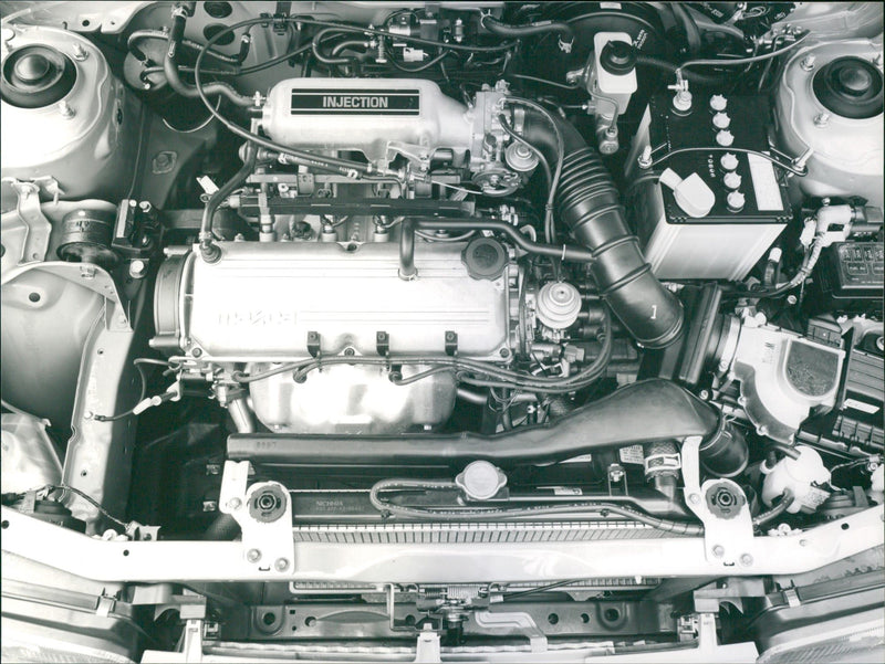 1989 Mazda 323 1.4 Liter ,Four Cylinder Engine - Vintage Photograph