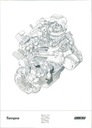Fiat Tempra Engine - Vintage Photograph