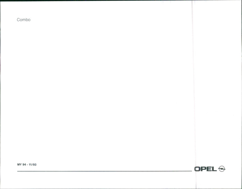 1993 Opel Combo - Vintage Photograph