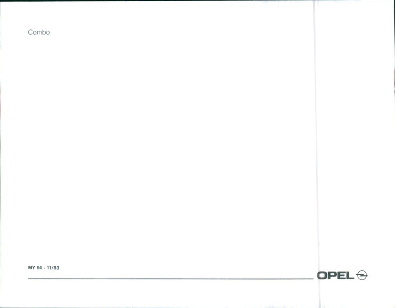 1993 Opel Combo - Vintage Photograph