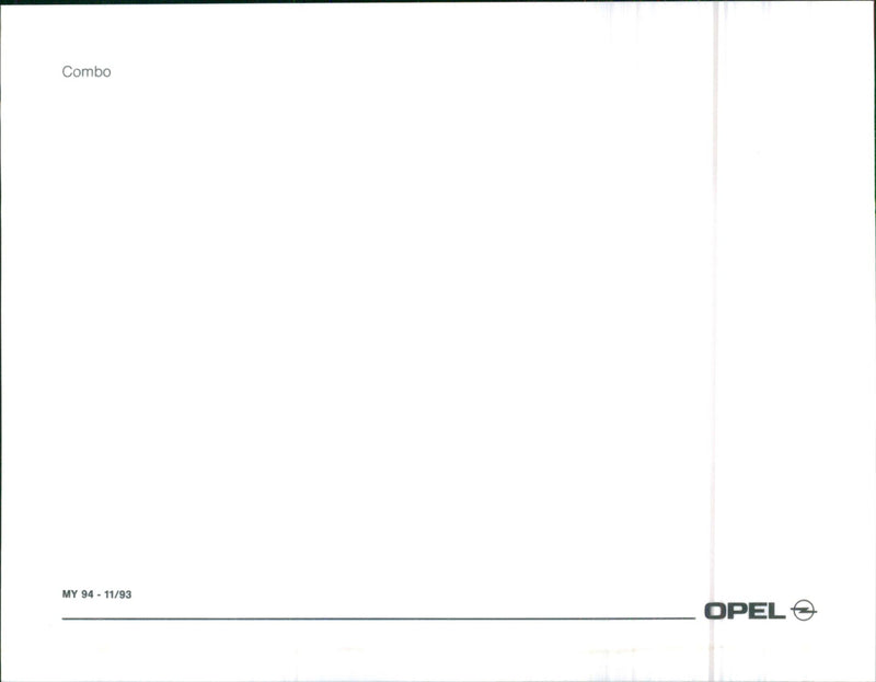 1993 Opel Combo - Vintage Photograph