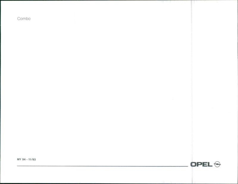 1993 Opel Combo - Vintage Photograph