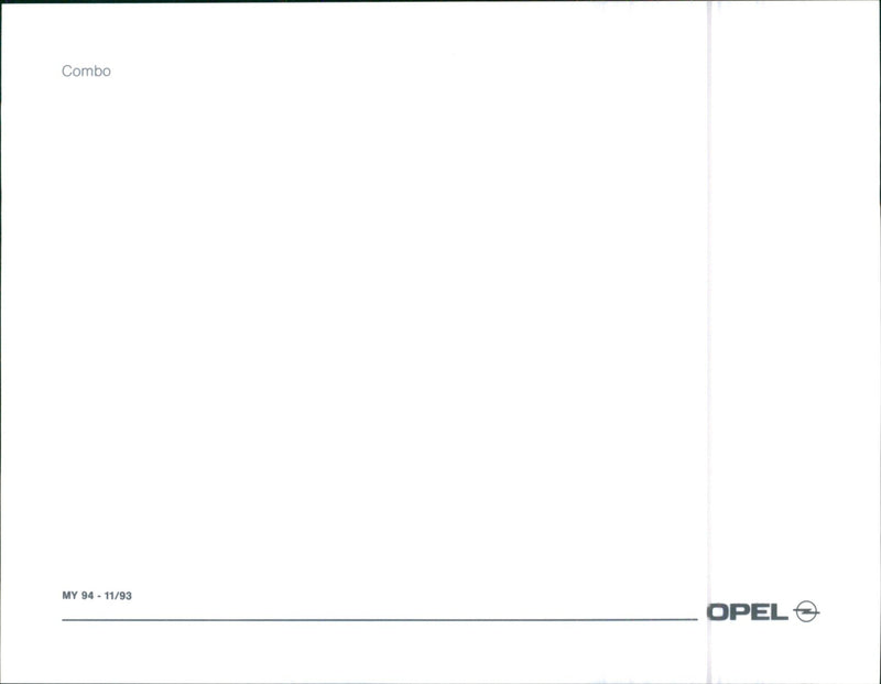 1993 Opel Combo - Vintage Photograph