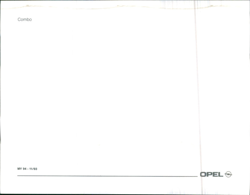 1993 Opel Combo - Vintage Photograph