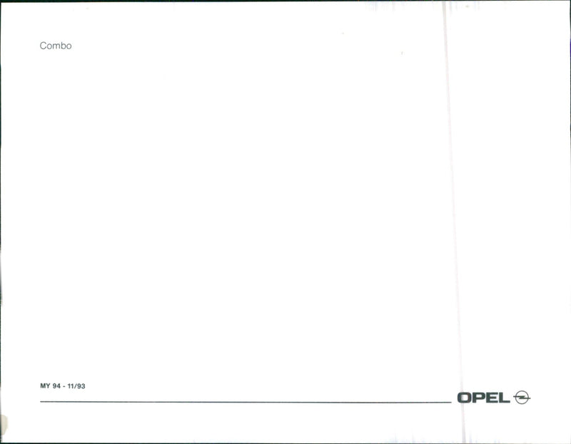 1993 Opel Combo - Vintage Photograph