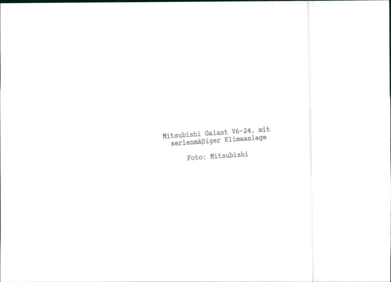 Mitsubishi Galant V6-24 - Vintage Photograph