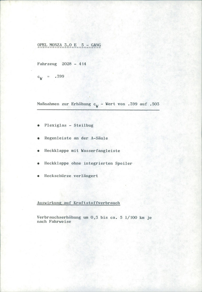 1980 Opel Monza 3.0 E 5-speed - Vintage Photograph