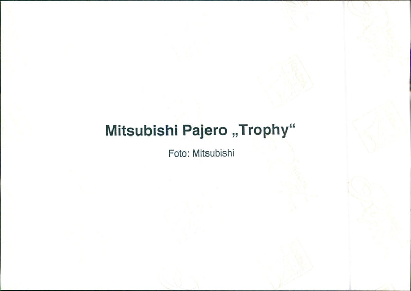 Mitsubishi Pajero Trophy - Vintage Photograph