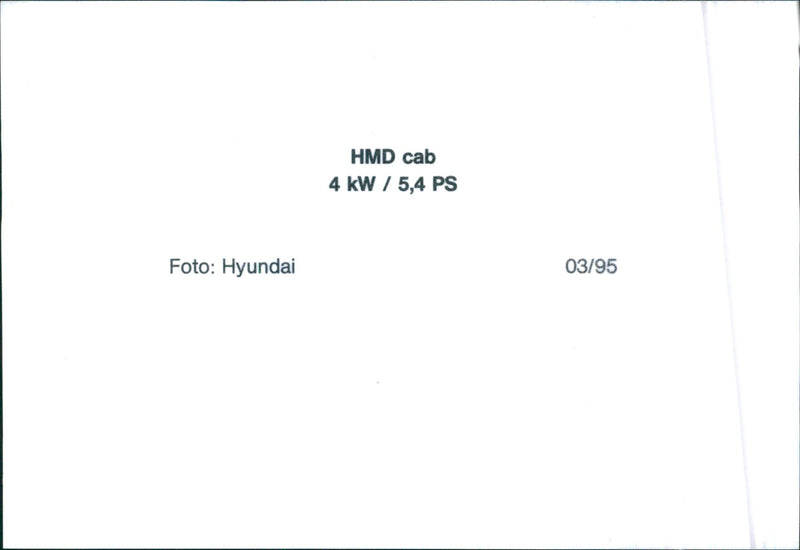 HMD cab 4 kW / 5.4 PS - Vintage Photograph
