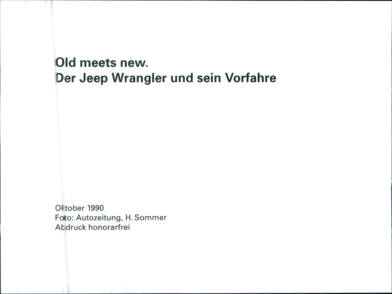 Jeep Wrangler - Vintage Photograph