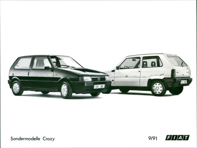 Fiat Uno and Fiat Panda - Vintage Photograph