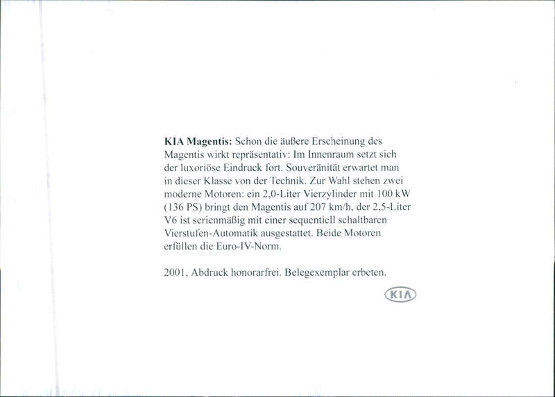 Kia Magentis - Vintage Photograph