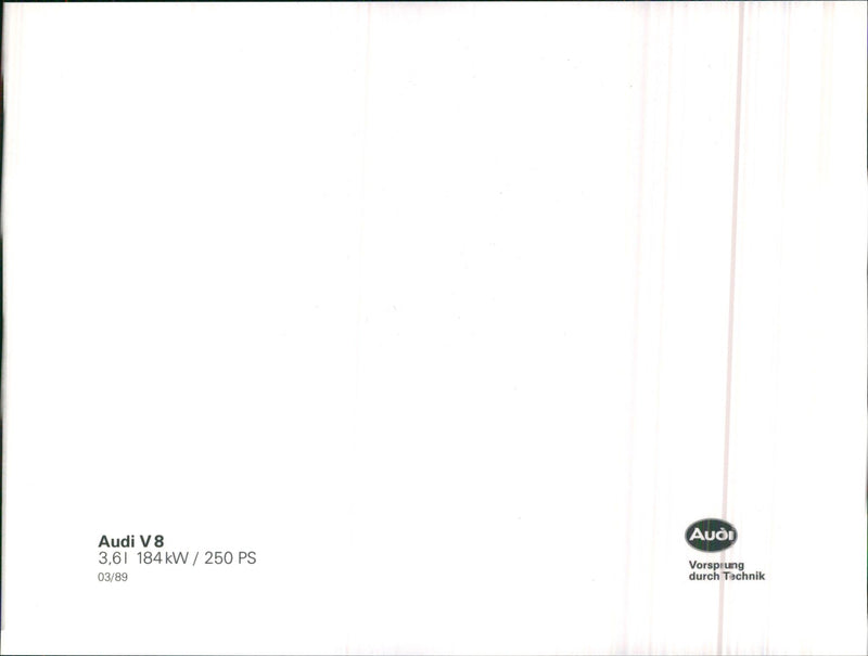 Audi V8 - Vintage Photograph