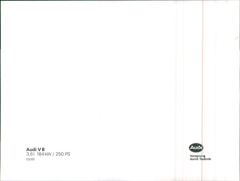 Audi V8 - Vintage Photograph