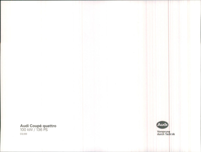 Audi Coupe Quattro - Vintage Photograph