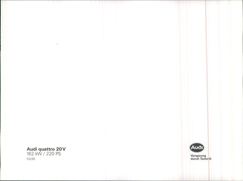 Audi Quattro 20 V - Vintage Photograph