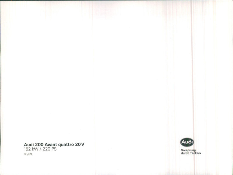Audi 200 Avant Quattro 20 V - Vintage Photograph