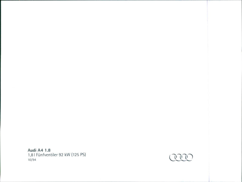 Audi A4 1.8 - Vintage Photograph