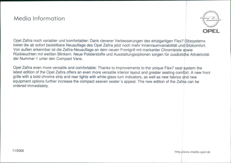 Opel Zafira - Vintage Photograph