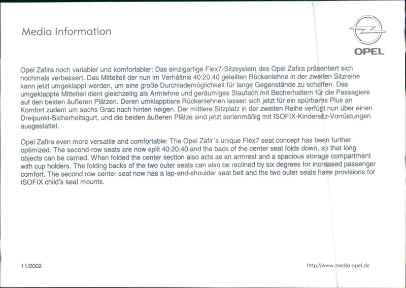 Opel Zafira - Vintage Photograph