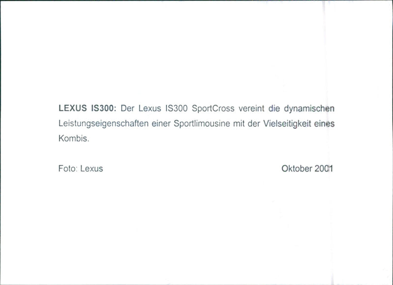 Lexus IS300 - Vintage Photograph