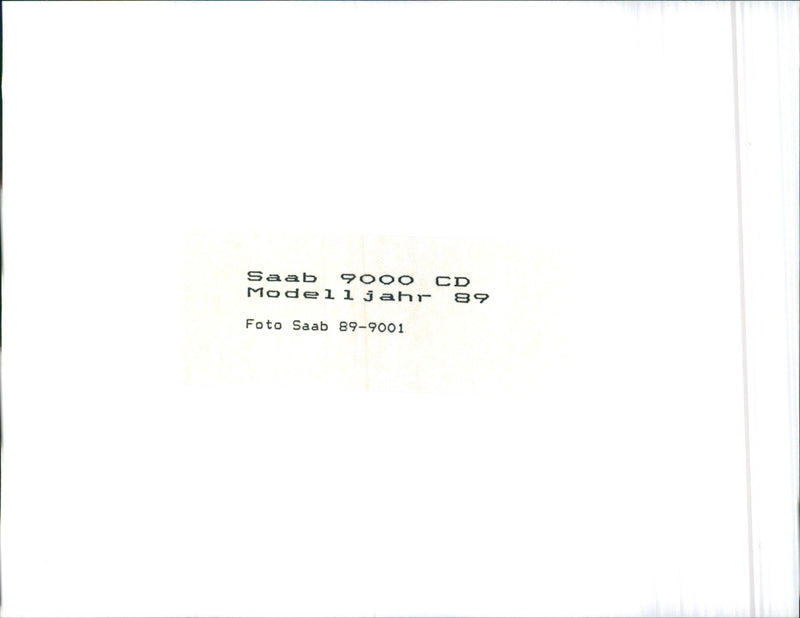 Saab 9000 CD 1989 - Vintage Photograph