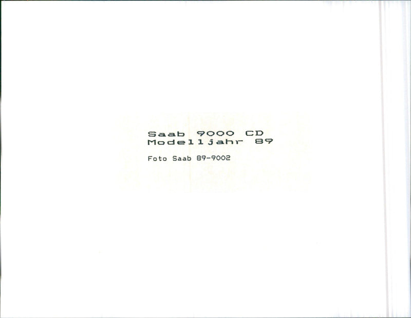 Saab 9000 CD 1989 - Vintage Photograph