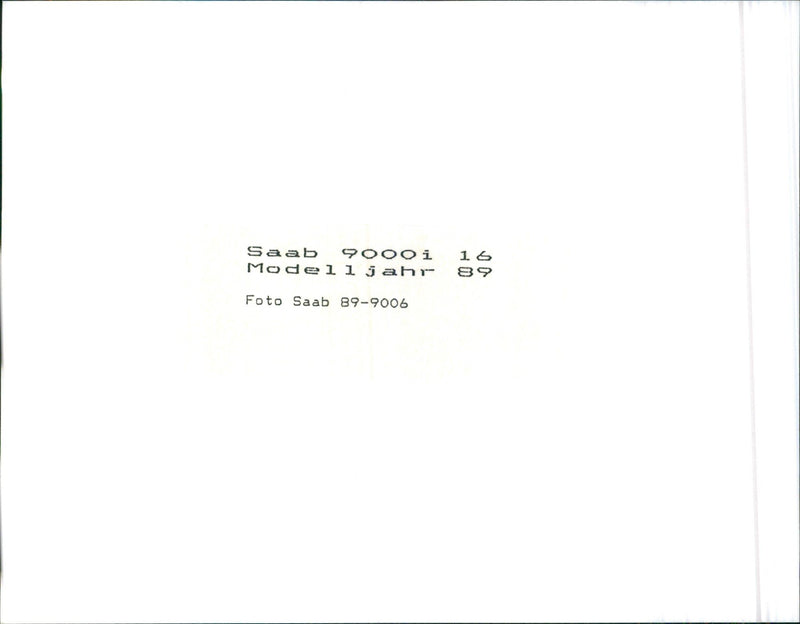 Saab 9000i 16 1989 - Vintage Photograph