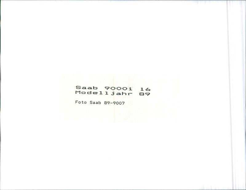 Saab 9000i 16 1989 - Vintage Photograph