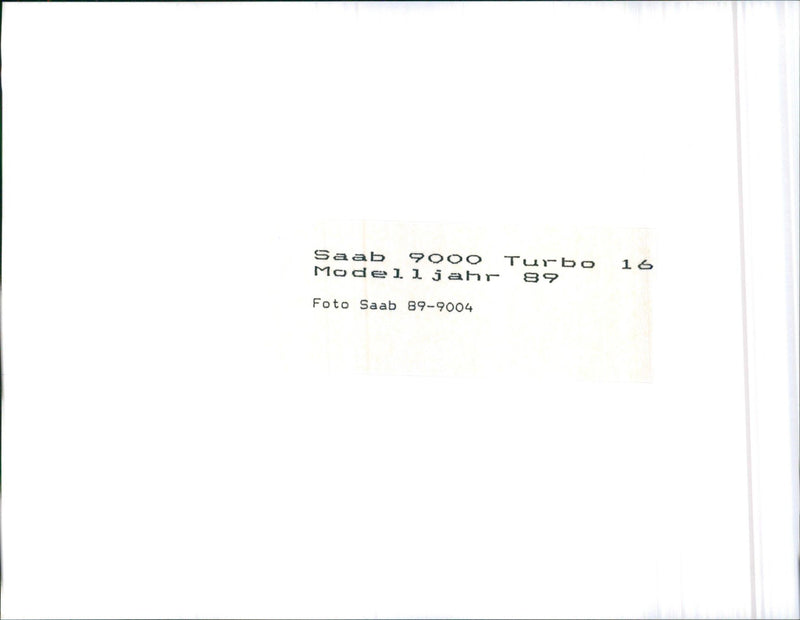 Saab 9000 Turbo 16 1989 - Vintage Photograph