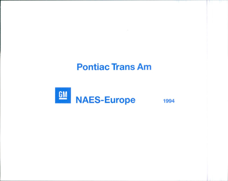 1994 Pontiac Trans Am - Vintage Photograph