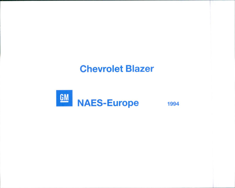 1994 Chevrolet Blazer - Vintage Photograph