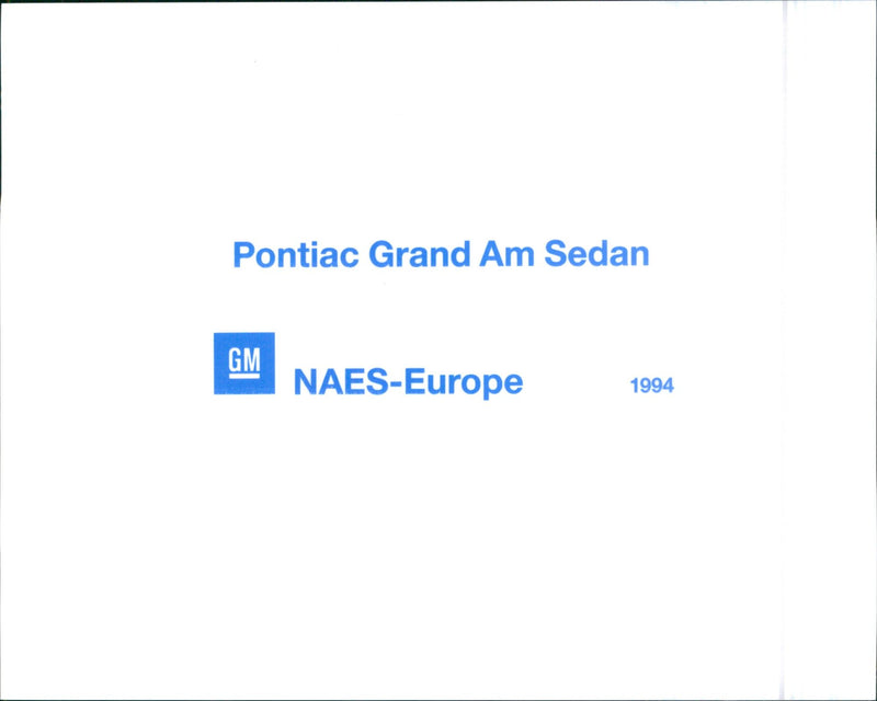 1994 Pontiac Grand Am Sedan - Vintage Photograph