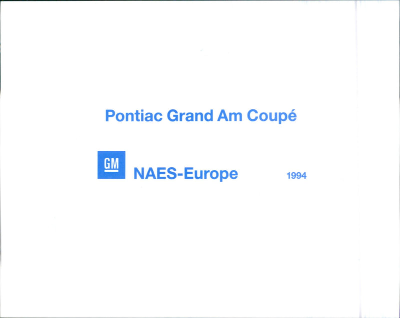 1994 Pontiac Grand Am Coupe - Vintage Photograph